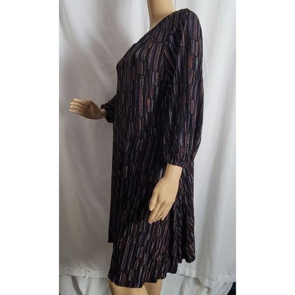 Apt. 9 dress office stretchy knit Colorful XL Shift Professional keyhole chic - Picture 6 of 15